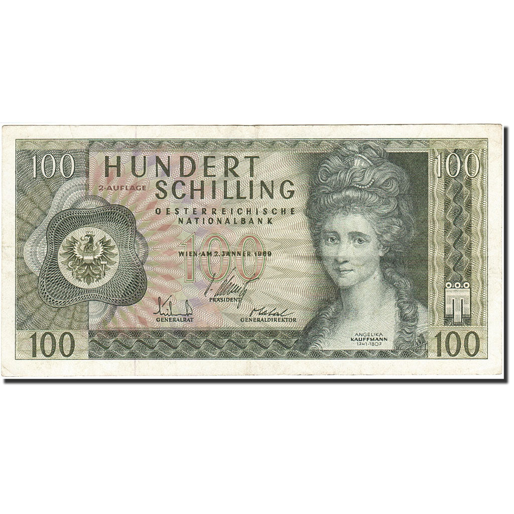 Austria, 100 Schilling, 1966-1970, 1969-01-02, KM:146a, EF(40-45)