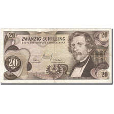 Banknote, Austria, 20 Schilling, 1966-1970, 1967-07-02, KM:142a, AU(50-53)