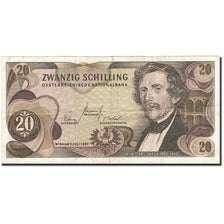 Banknote, Austria, 20 Schilling, 1966-1970, 1967-07-02, KM:142a, EF(40-45)