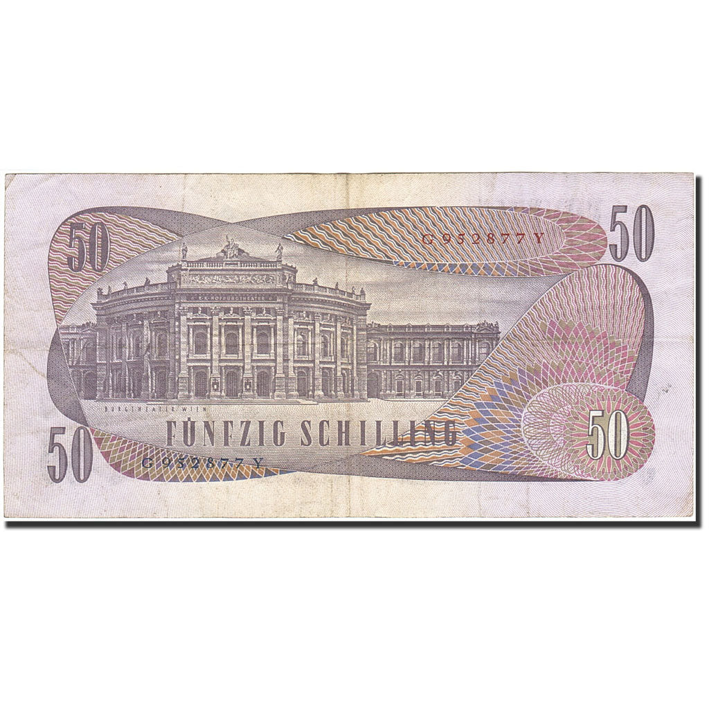 Banknote, Austria, 50 Schilling, 1966-1970, 1970-01-02, KM:143a, EF(40-45)