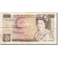 Great Britain, 10 Pounds, 1971-1982, KM:379d, 1987-1988, VF(20-25)