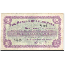 Banknot, Guernsey, 10 Shillings, 1945-1946, 1945-08-01, KM:42a, VF(20-25)