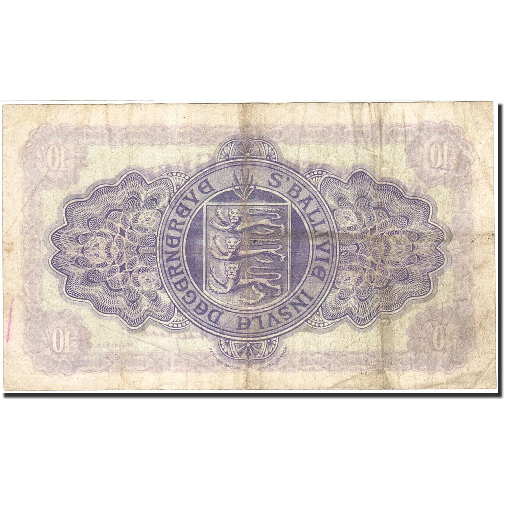 Banknote, Guernsey, 10 Shillings, 1945-1946, 1945-08-01, KM:42a, VF(20-25)
