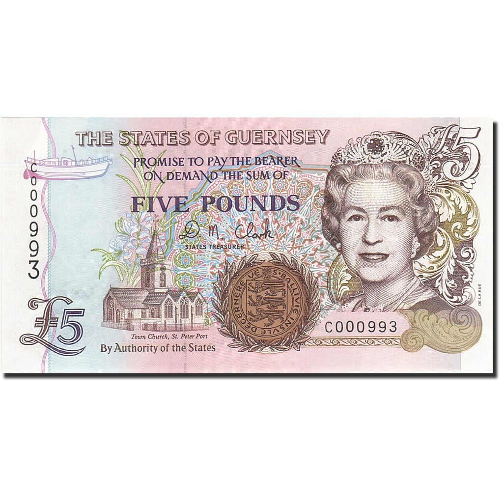 Guernsey, 5 Pounds, 2000, 2000, KM:60, UNZ