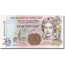 Guernsey, 5 Pounds, 2000, 2000, KM:60, NEUF