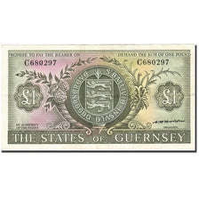 Billete, 1 Pound, 1969-1975, Guernsey, KM:45b, Undated (1965-1975), MBC