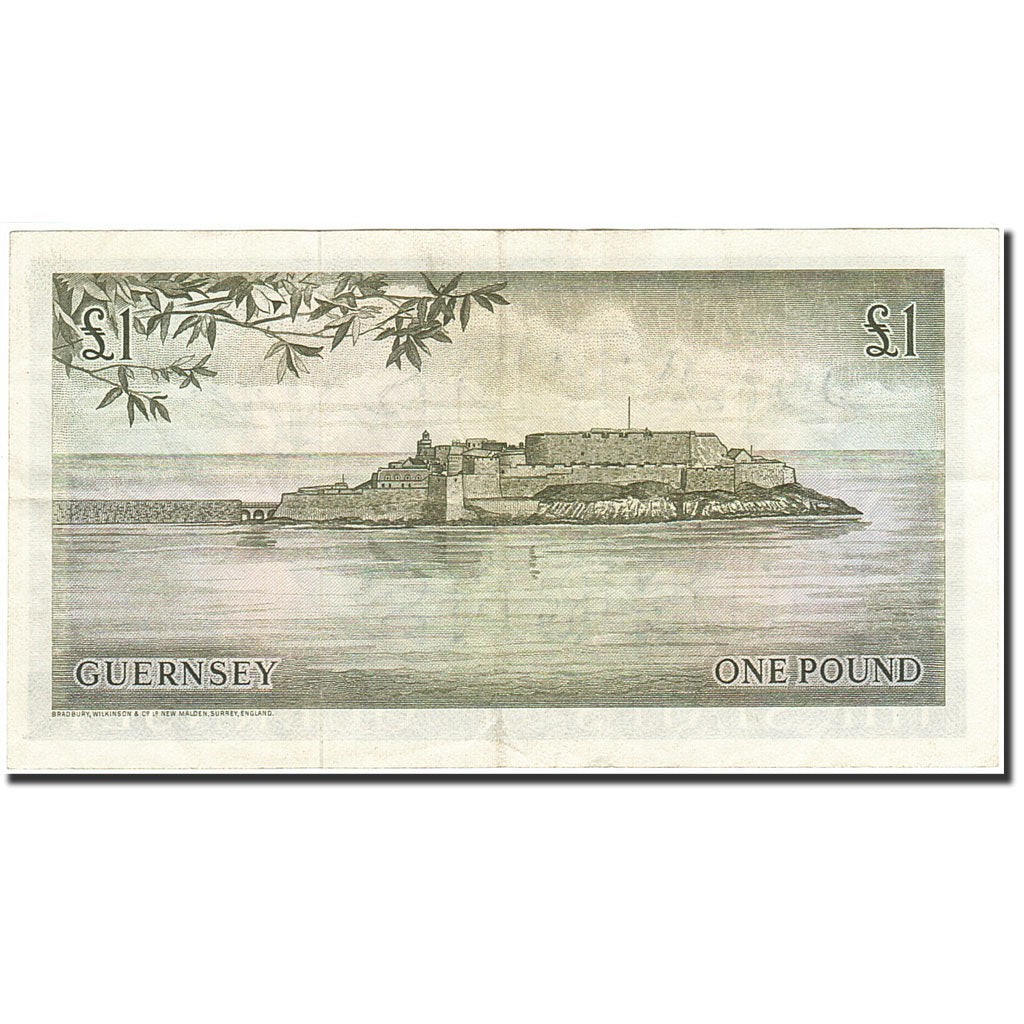 Banknote, Guernsey, 1 Pound, 1969-1975, Undated (1965-1975), KM:45b, EF(40-45)