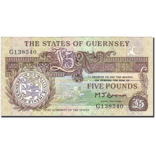 Billet, Guernsey, 5 Pounds, 1990-1991, Undated (1990-1995), KM:53a, SUP