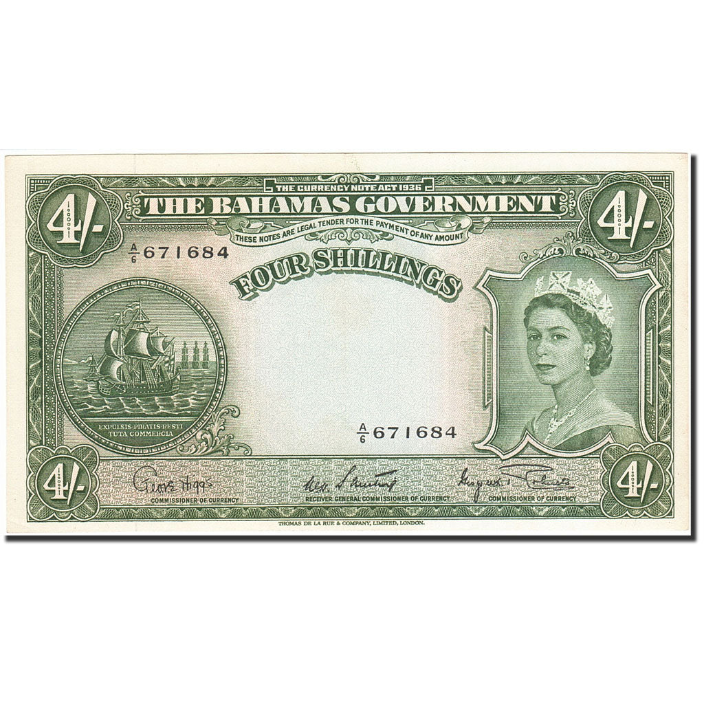 Bahamas, 4 Shillings, 1953, Undated (1953), KM:13d, SUP