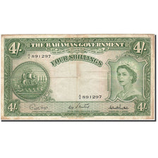 Biljet, Bahama's, 4 Shillings, 1953, Undated (1953), KM:13c, TB
