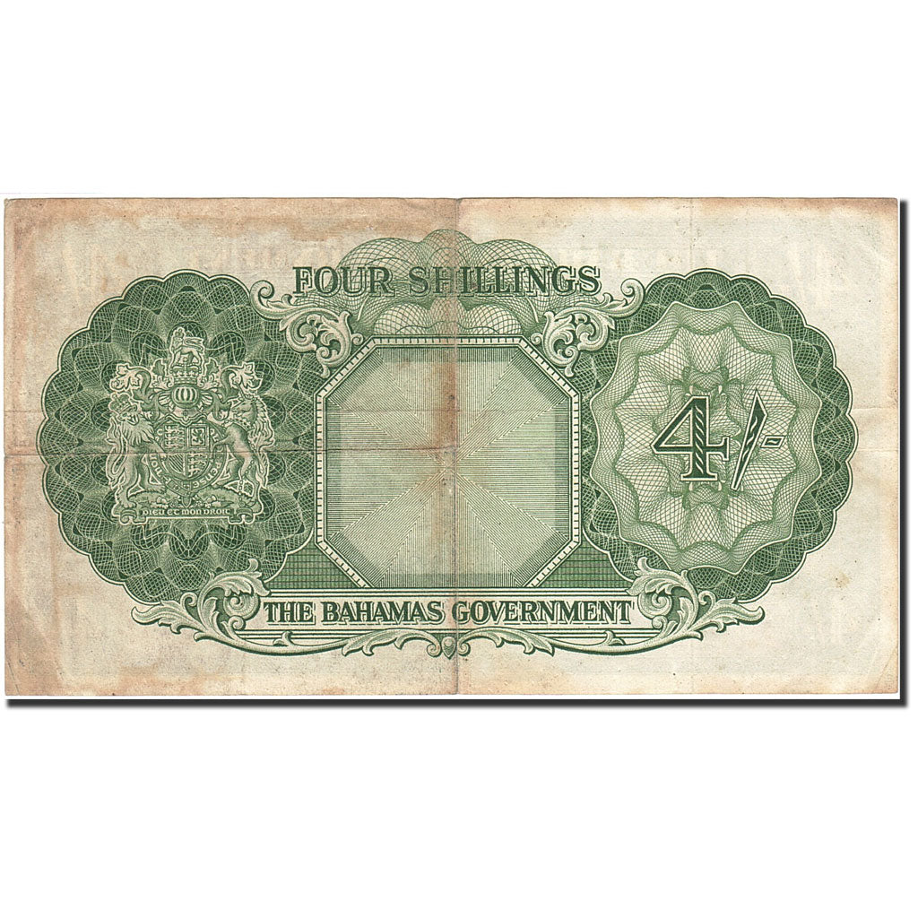Banknote, Bahamas, 4 Shillings, 1953, Undated (1953), KM:13c, VF(20-25)