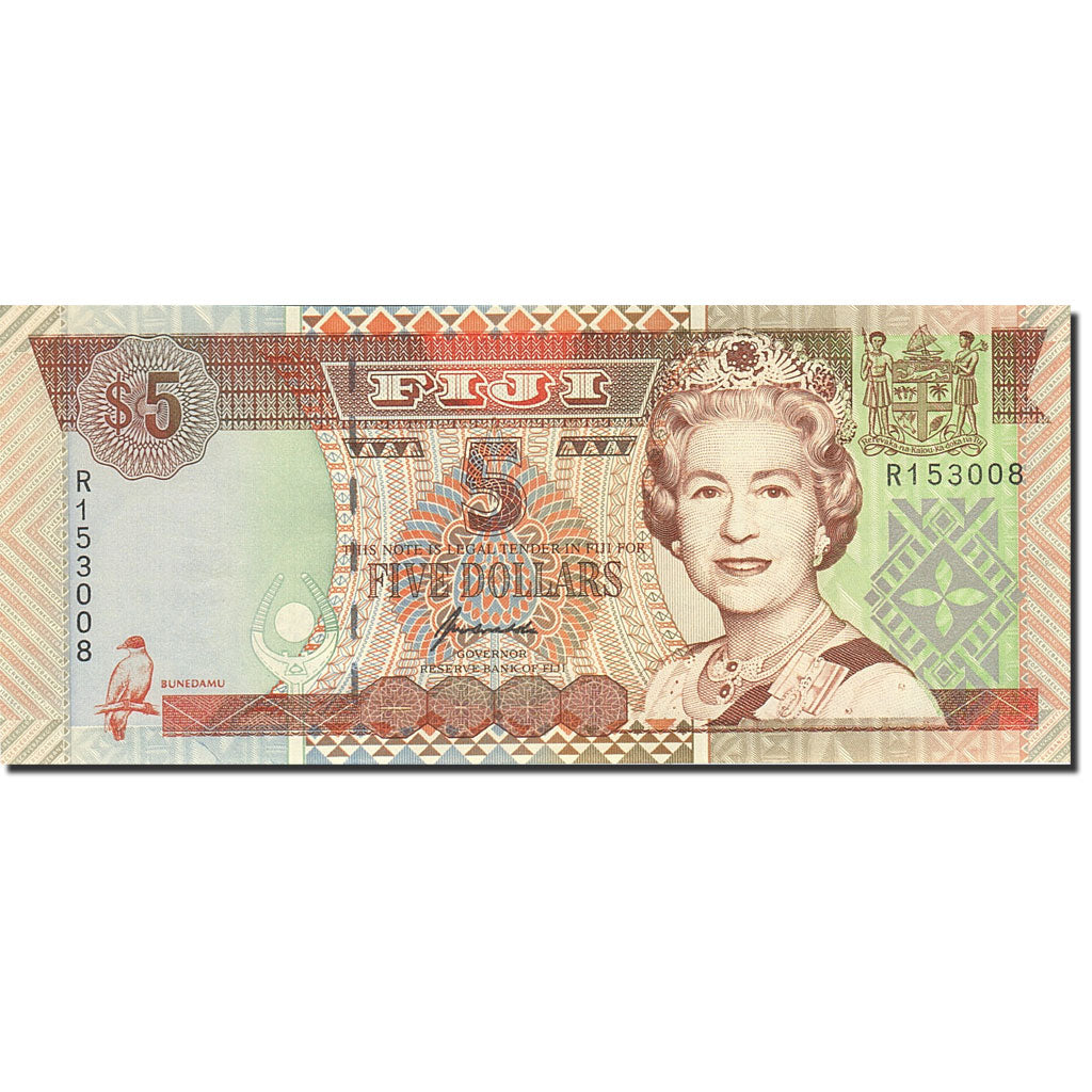 Fiji, 5 Dollars, 1992-1995, Undated (1995), KM:97a, UNC(65-70)