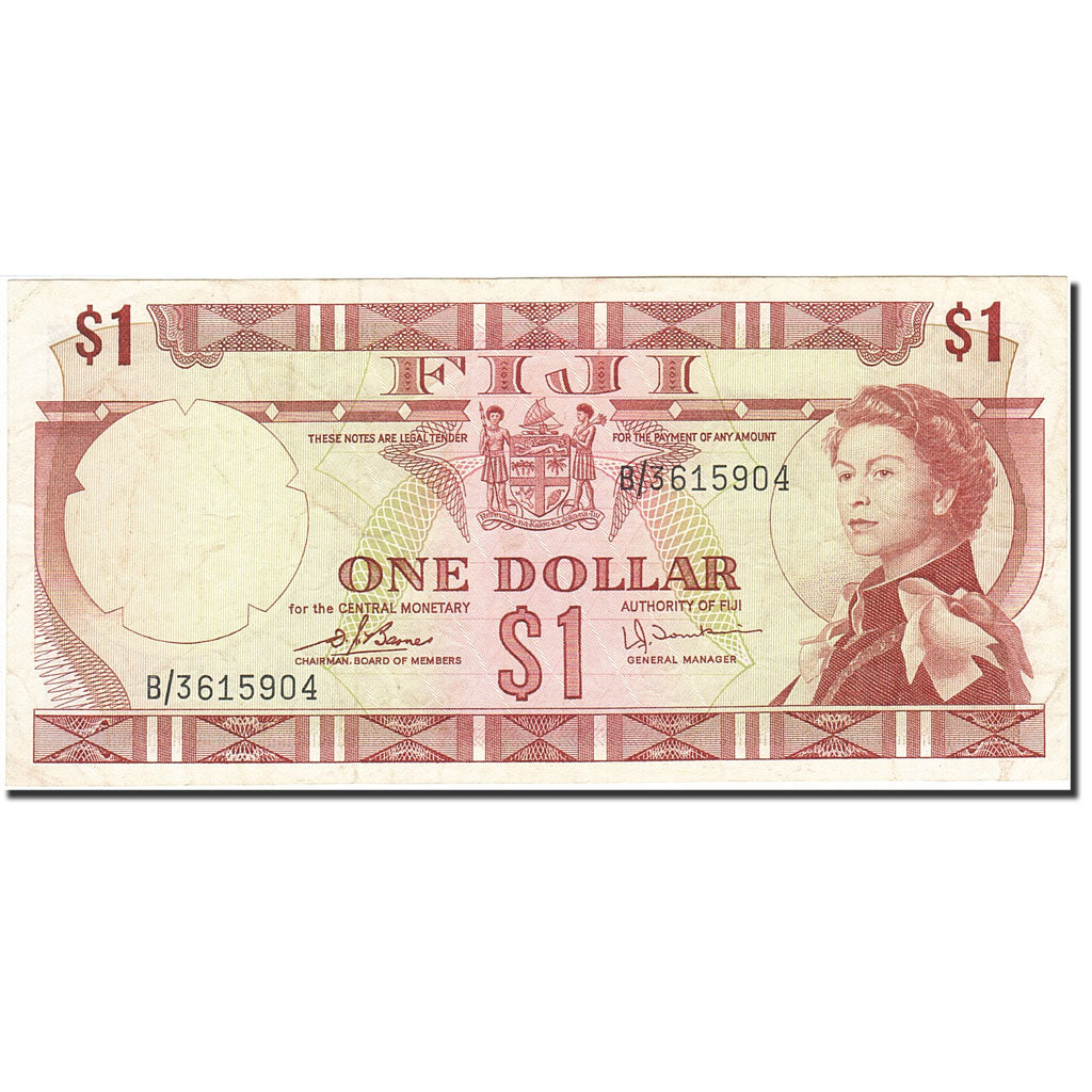 Fiji, 1 Dollar, 1974, Undated (1974), KM:71b, AU(55-58)