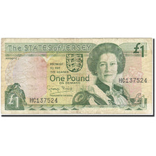 Jersey, 1 Pound, 1993, KM:20a, Undated (1993), VF(20-25)