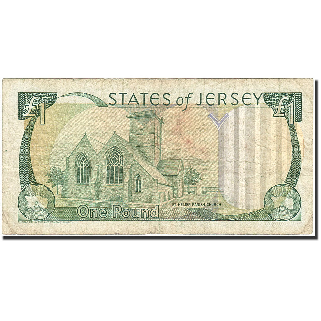 Jersey, 1 Pound, 1993, KM:20a, Undated (1993), VF(20-25)