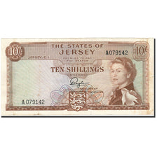 Jersey, 10 Shillings, 1963, KM:7a, Undated (1993), MB