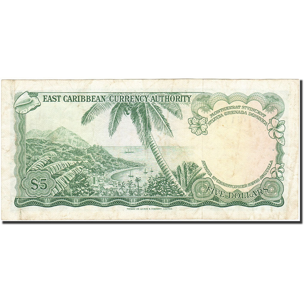 Osten Karibik Staaten, 5 Dollars, 1965, KM:14h, Undated (1965), S