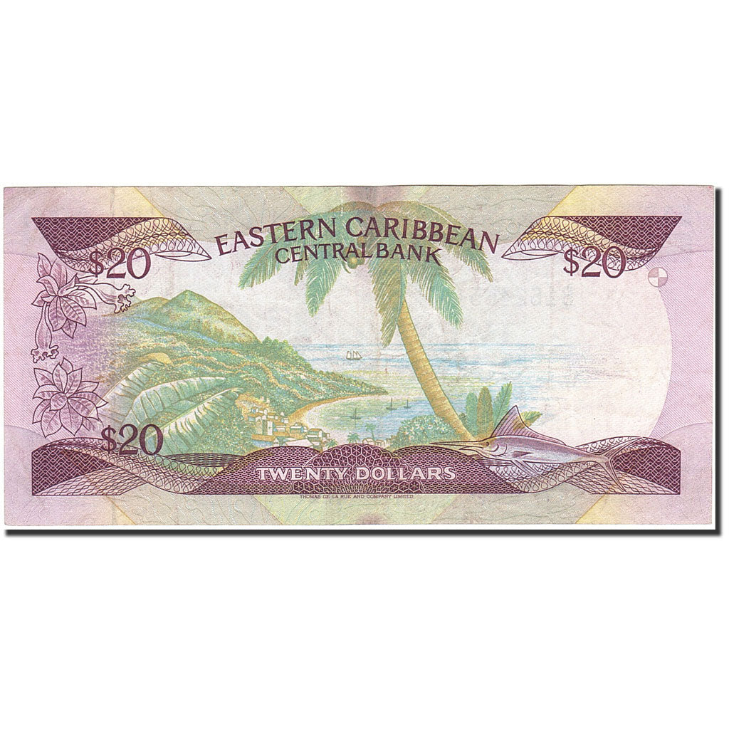 East Caribbean States, 20 Dollars, 1985-1988, KM:24v, Undated (1988-93)