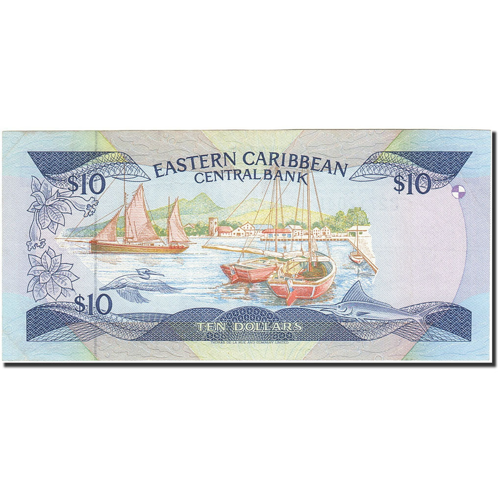 Banknote, East Caribbean States, 10 Dollars, 1985-1988, Undated (1988-93)