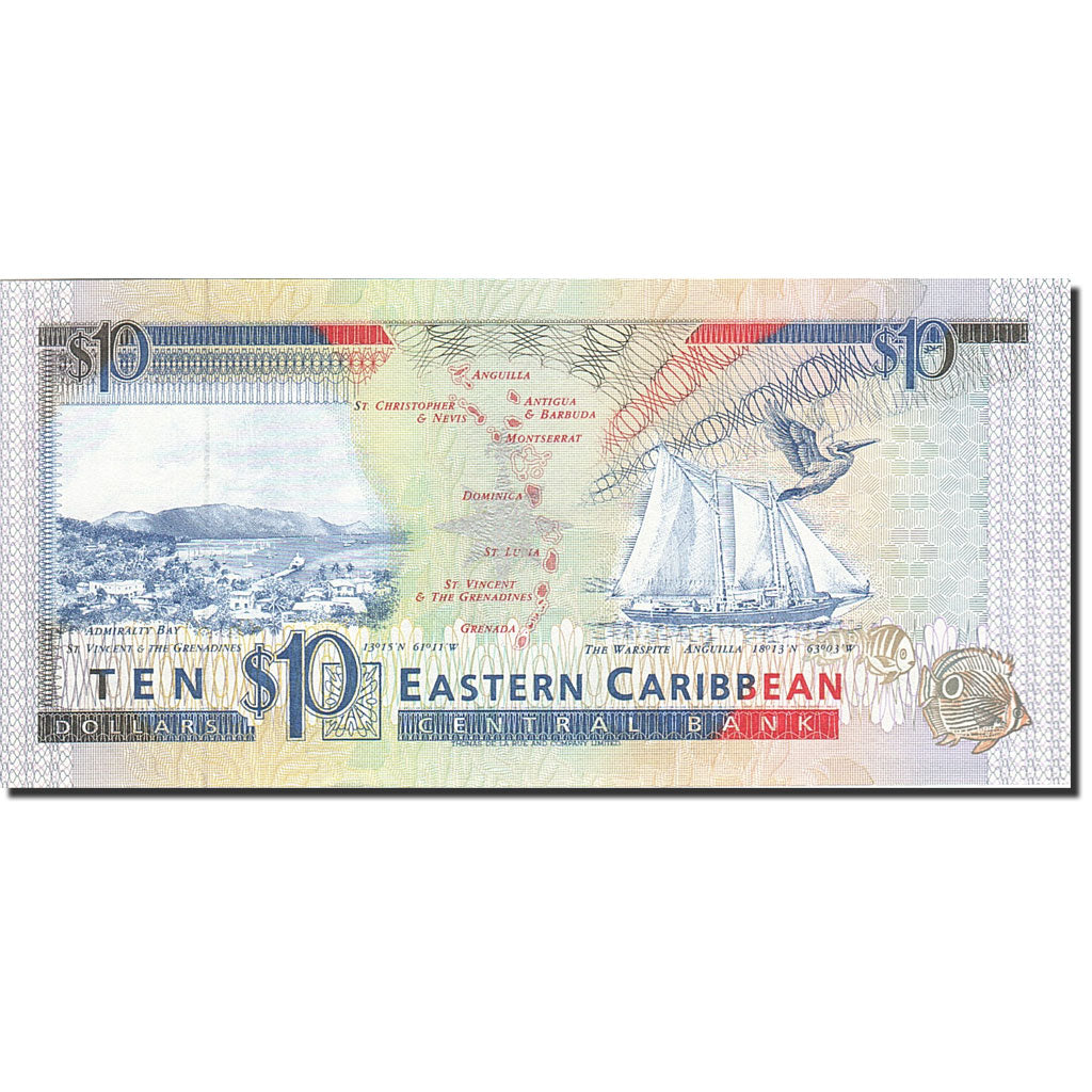 Banknote, East Caribbean States, 10 Dollars, 2003, Undated (2003), KM:43a