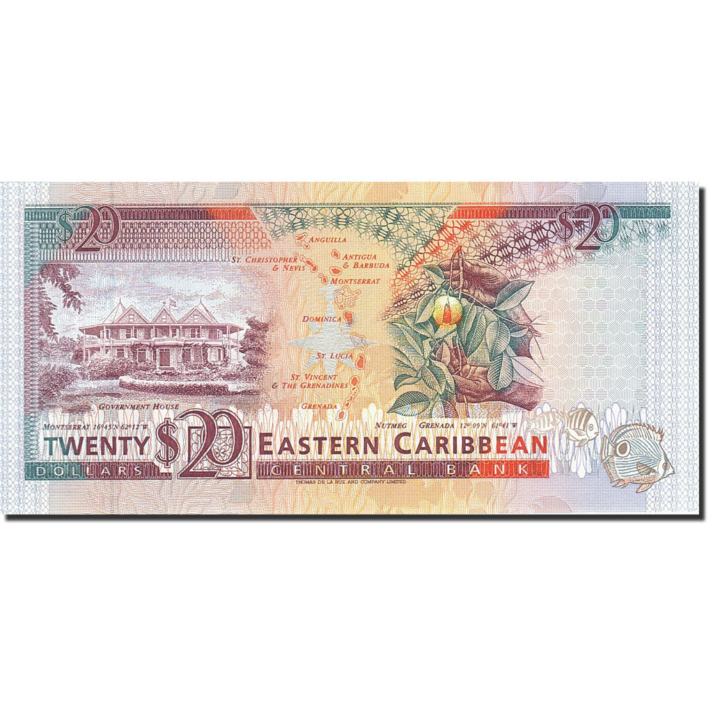 Banknote, East Caribbean States, 20 Dollars, 1993, Undated (1993), KM:28a