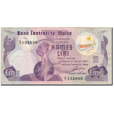 Malta, 5 Liri, 1979, KM:35a, 1979, VF(20-25)