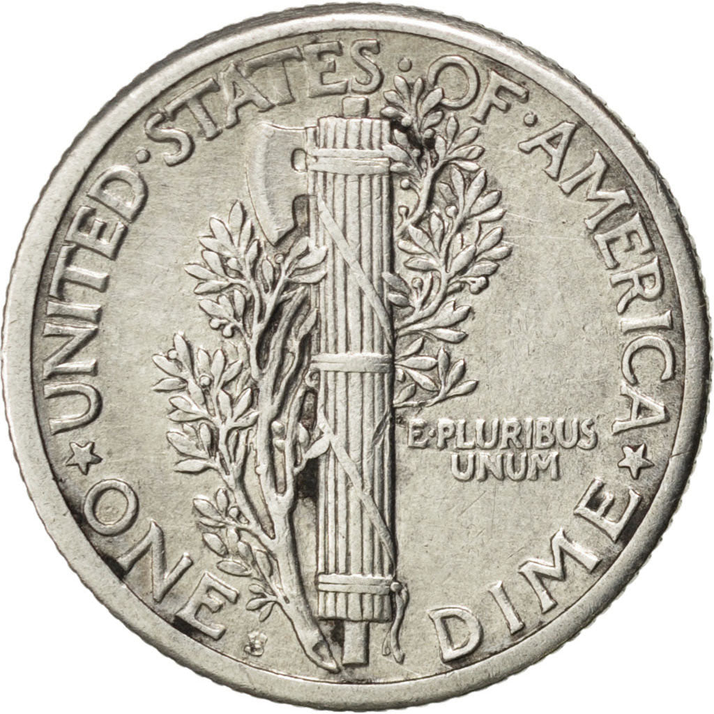 Stati Uniti, Mercury Dime, Dime, 1917, U.S. Mint, San Francisco, SPL-, Argent...