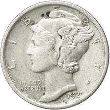 UNITED STATES, Mercury Dime, Dime, 1920, U.S. Mint, KM #140, EF(40-45), Silver,.