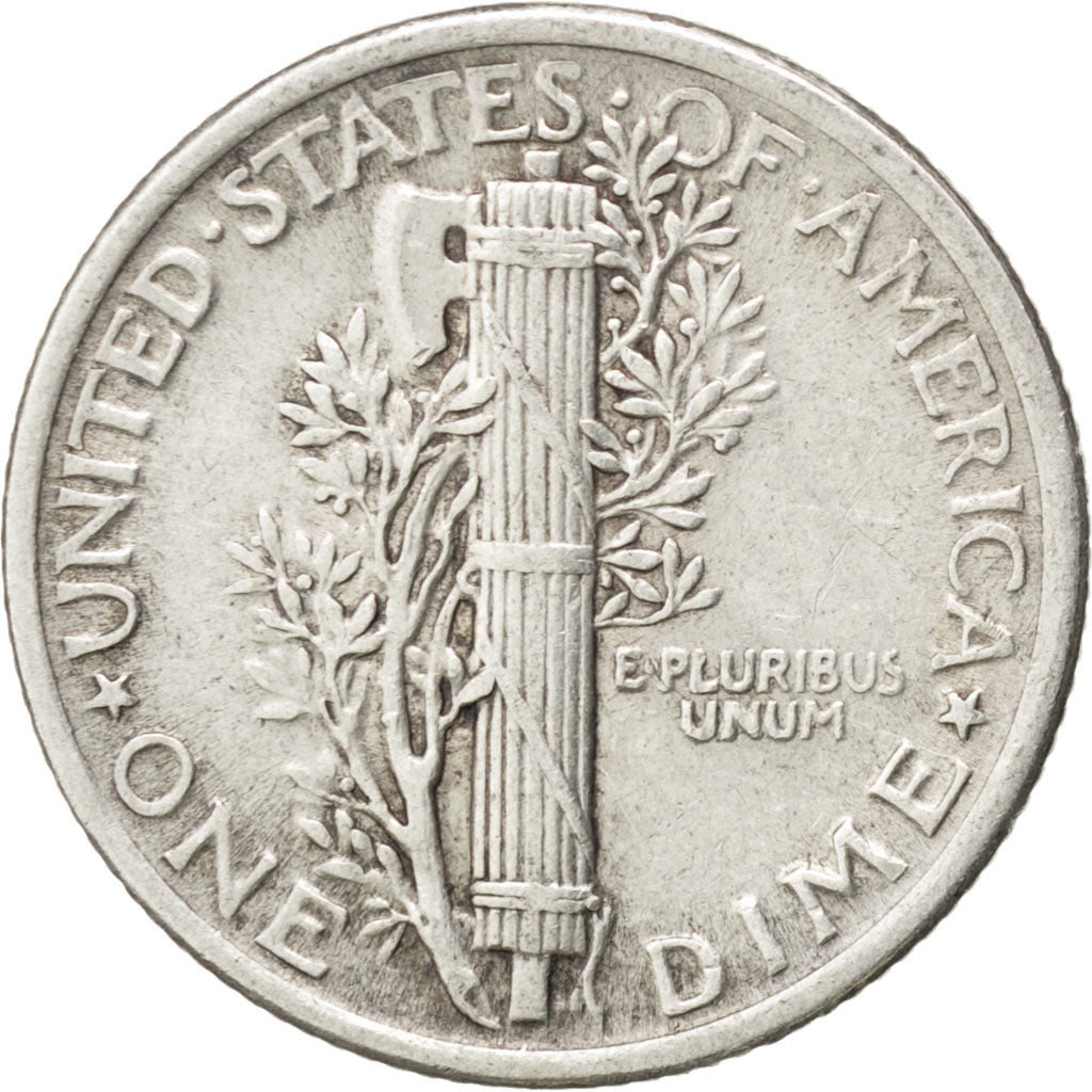 UNITED STATES, Mercury Dime, Dime, 1920, U.S. Mint, KM #140, EF(40-45), Silver,.