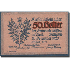 Banknote, Austria, Koffen in Tirol, 50 Heller, chalet, 1920, 1920-12-31