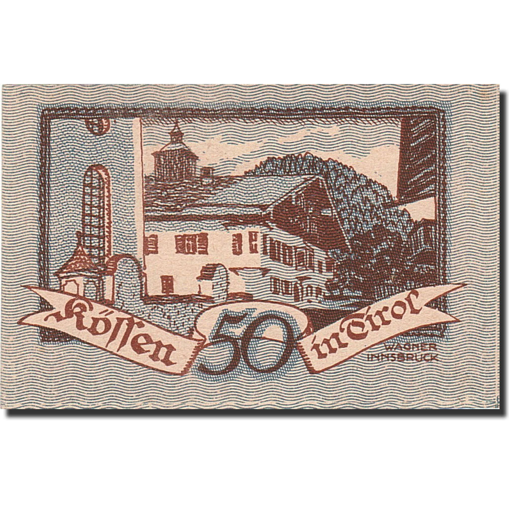 Banknote, Austria, Koffen in Tirol, 50 Heller, chalet, 1920, 1920-12-31