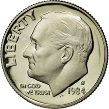 Coin, United States, Roosevelt Dime, Dime, 1984, U.S. Mint, San Francisco