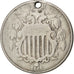 Etats-Unis, Shield Nickel, Rays Between Stars 1866 Philadelphie, KM 96