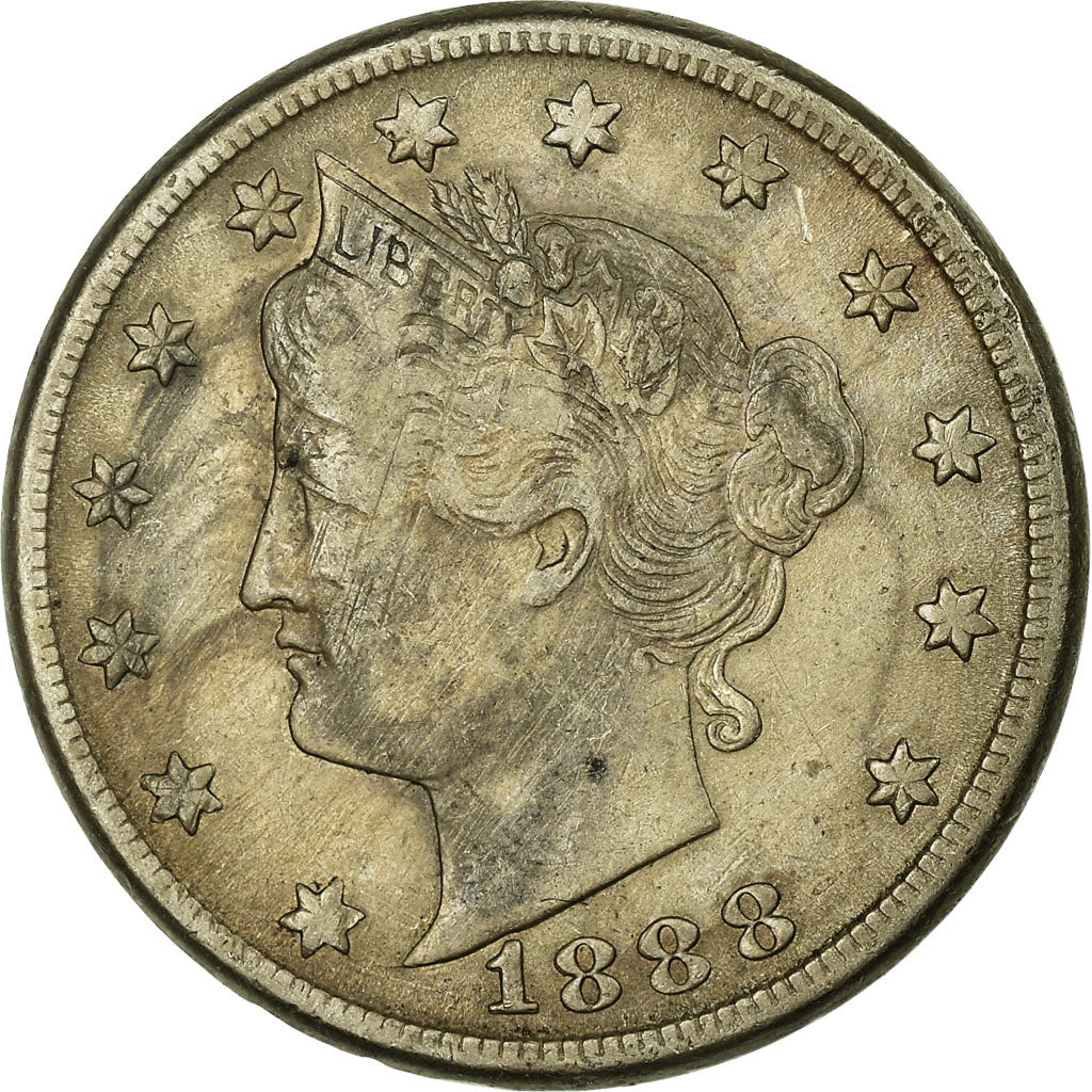 Moneta, Stati Uniti, Liberty Nickel, 5 Cents, 1888, Philadelphia, BB
