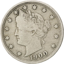 Stati Uniti, Liberty Nickel, 5 Cents, 1900, Philadelphia, MB, Rame-nichel, KM...