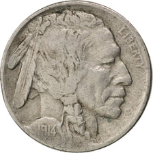UNITED STATES, Buffalo Nickel, 5 Cents, 1914, U.S. Mint, KM #134, EF(40-45),...