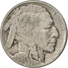 UNITED STATES, Buffalo Nickel, 5 Cents, 1914, U.S. Mint, KM #134, EF(40-45),...