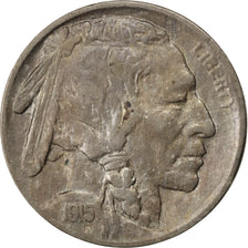 UNITED STATES, Buffalo Nickel, 5 Cents, 1915, U.S. Mint, KM #134, EF(40-45),...