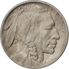 UNITED STATES, Buffalo Nickel, 5 Cents, 1915, U.S. Mint, KM #134, AU(50-53),...