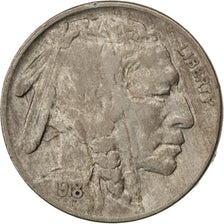 United States, 5 Cents, 1918, Philadelphia, KM #134, VF(30-35), Copper-nickel,..