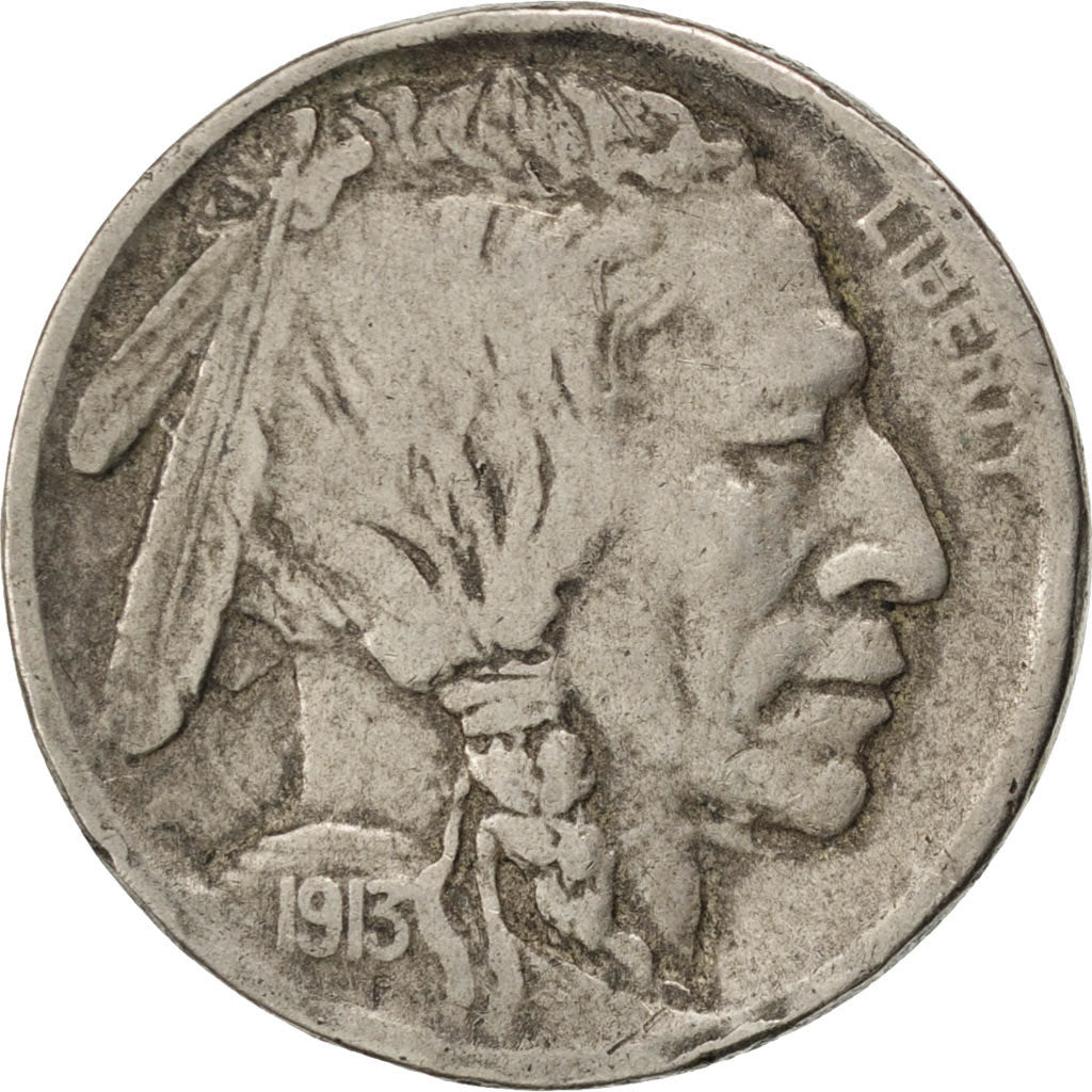 UNITED STATES, Buffalo Nickel, 5 Cents, 1913, U.S. Mint, KM #133, VF(30-35),...