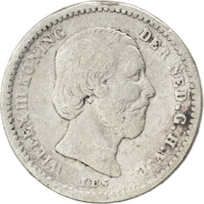 NETHERLANDS, 5 Cents, 1850, KM #91, VF(20-25), Silver, 12.5, 0.66