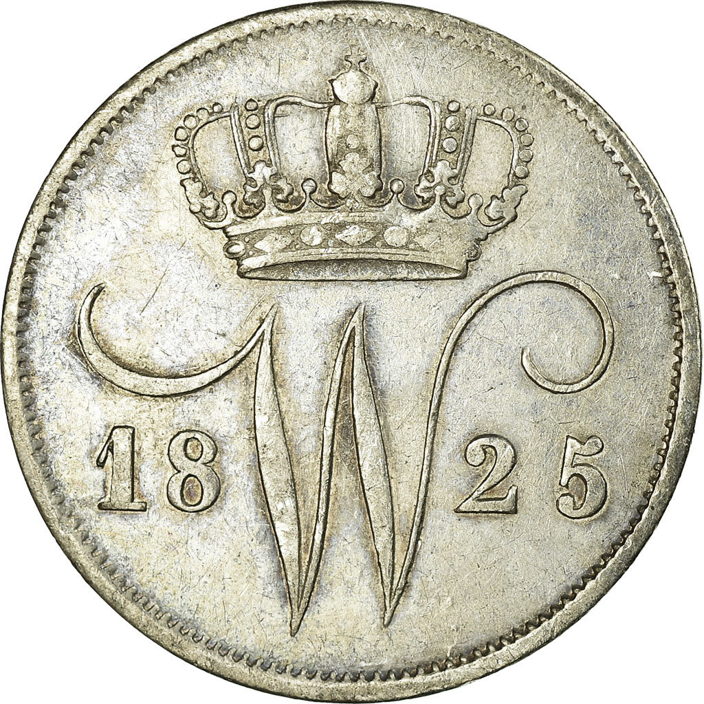 Coin, Netherlands, William I, 10 Cents, 1825, AU(50-53), Silver, KM:53