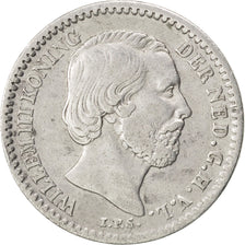 NETHERLANDS, 10 Cents, 1856, KM #80, EF(40-45), Silver, 15, 1.38