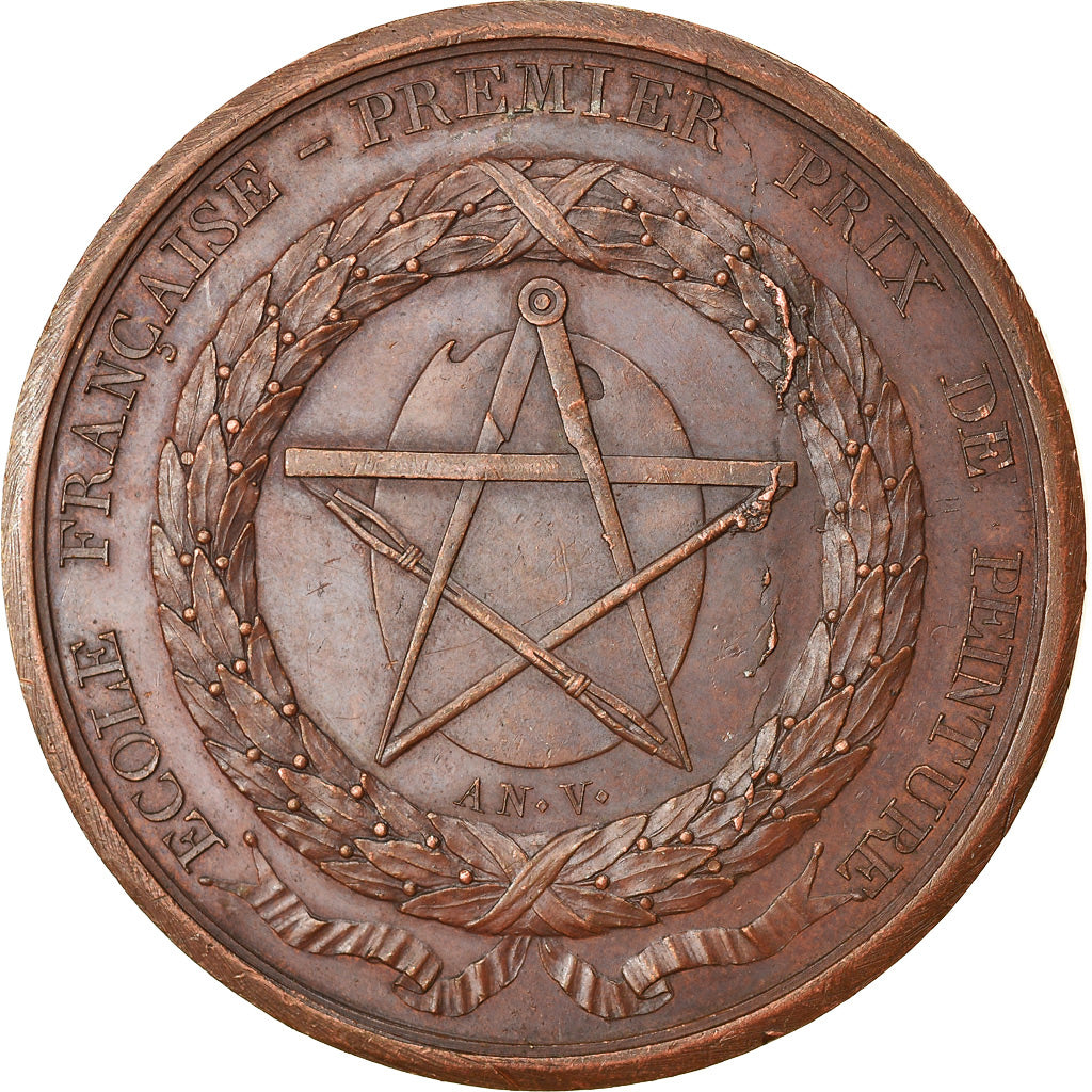 France, Médaille, Directoire, Nicolas Poussin, Prix de Peinture, Arts &