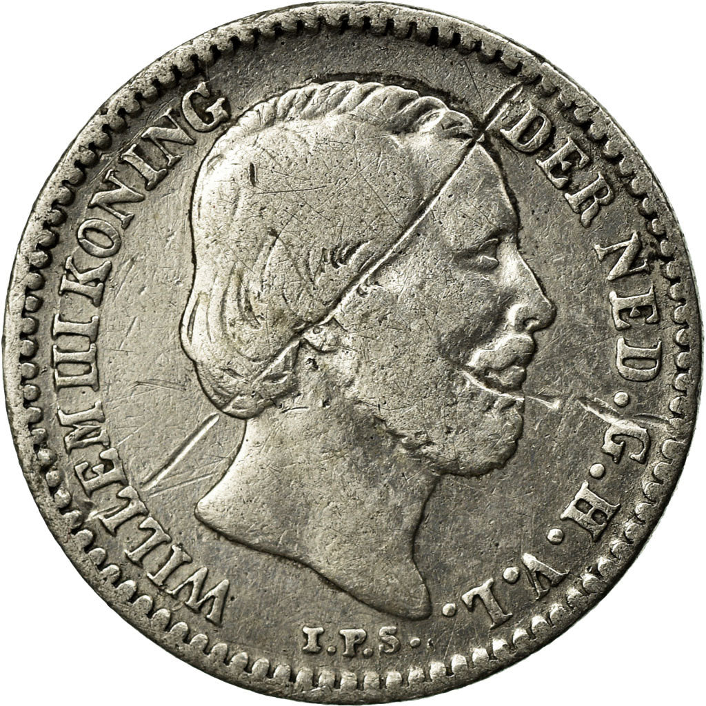 Coin, Netherlands, William III, 10 Cents, 1863, VF(20-25), Silver, KM:80