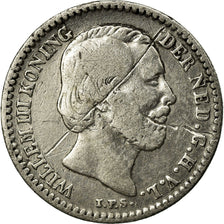 Coin, Netherlands, William III, 10 Cents, 1863, VF(20-25), Silver, KM:80