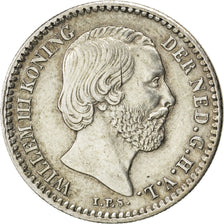 NETHERLANDS, 10 Cents, 1877, KM #80, AU(55-58), Silver, 15, 1.40