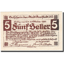 Banknote, Austria, Freistadt, 5 Heller, Blason, 1920, 1920-10-31, UNC(63)