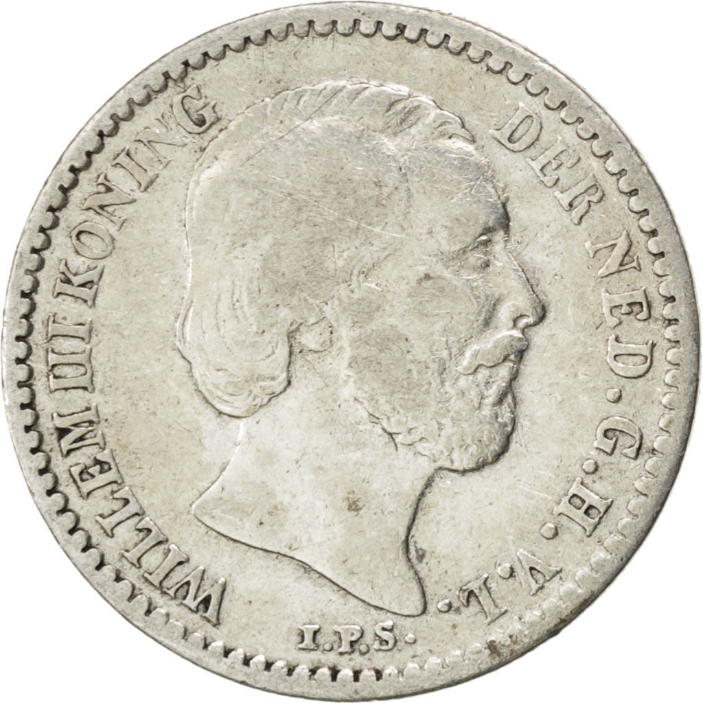NETHERLANDS, 10 Cents, 1881, KM #80, VF(20-25), Silver, 15, 1.34
